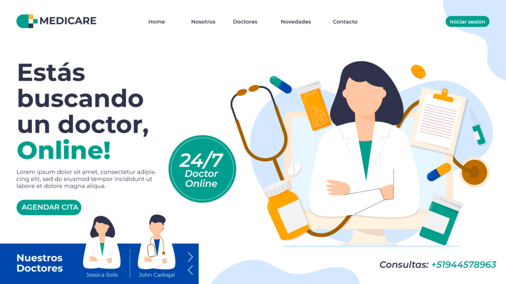 diseño web medico